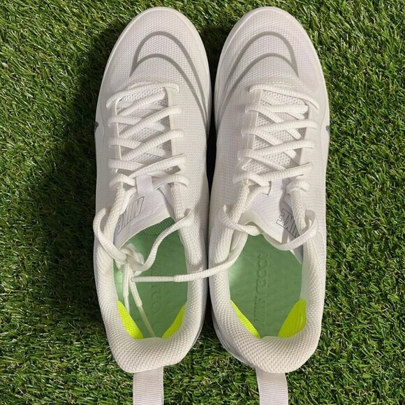 Nike Alpha Huarache 8 Pro LAX Lacrosse Cleats White CW4439-110 Men\'s 8.5 NEW